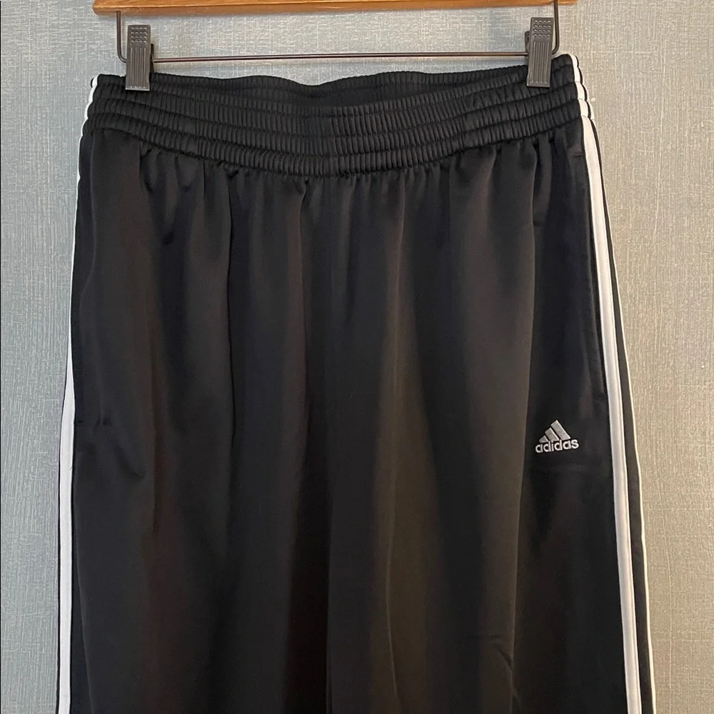 ADIDAS Classic Black Joggers with White Stripes